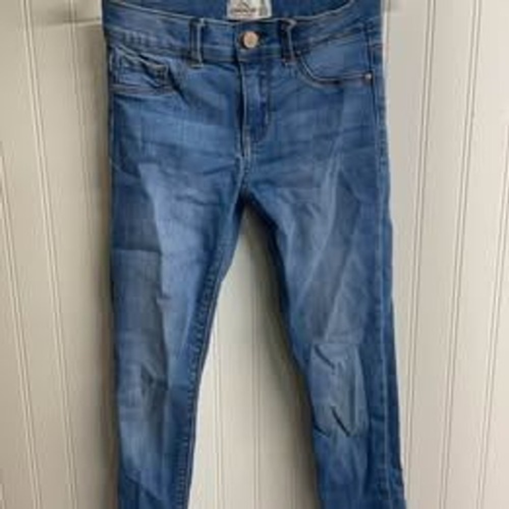 Jordache Girls Super Skinny Jeans Medium Blue Denim Size 10 Adjustable Waist